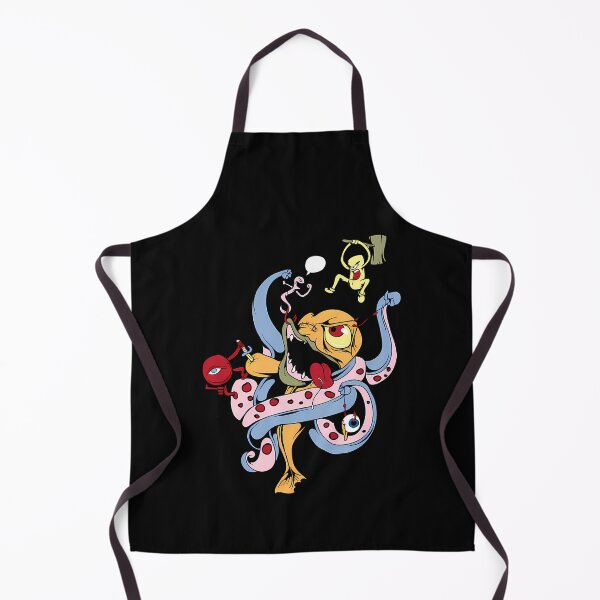 Item preview, Angled Fish Monster Entangled In Tentacles Fighting Small Creatures designed and sold by Jiberale.