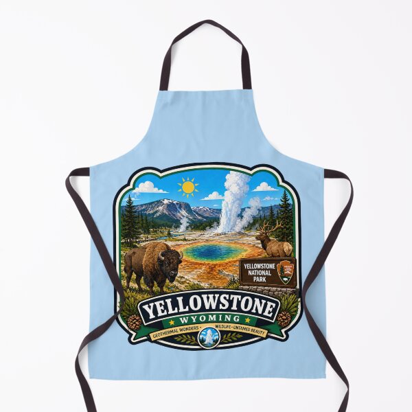 Item preview, Yellowstone, Wyoming - Geothermal Wonders, Wildlife Untamed designed and sold by Myra365Art.