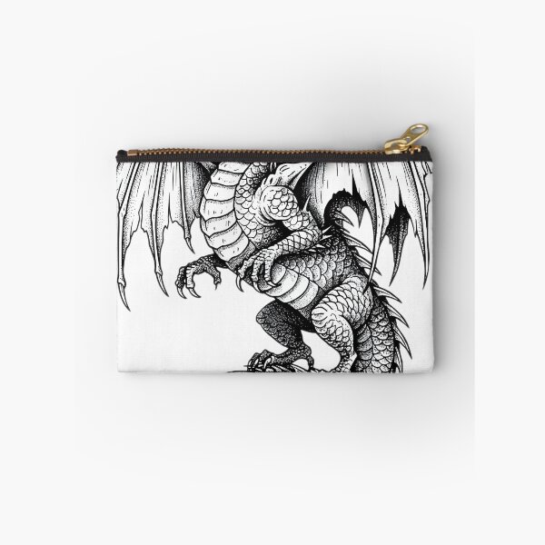 Item preview, Majestic Dragon Engraving | Hand Drawn Fantasy Dragon Illustration designed and sold by DragonSerpent Ink.