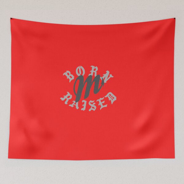 Item preview, BORN X RAISED + DIABLOS ROCKER TEE: RED designed and sold by MTL Motaw.