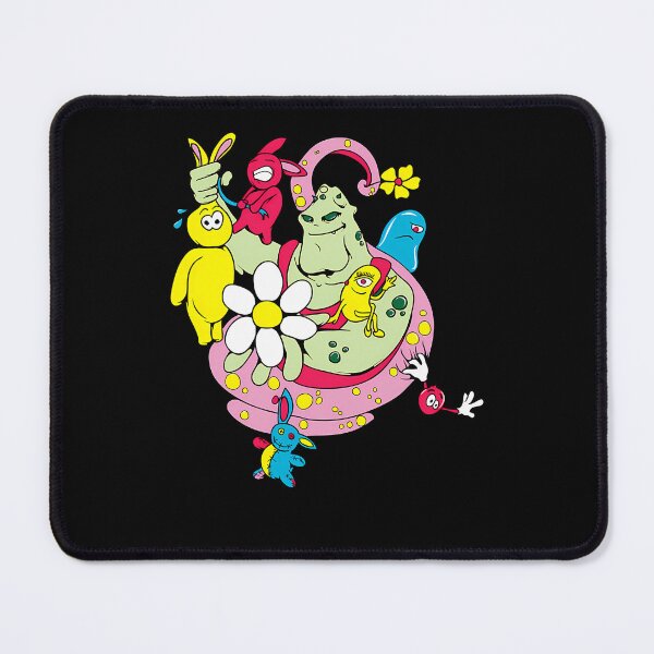 Item preview, Green Monster Surrounded By Small Creatures And White Daisy designed and sold by Jiberale.