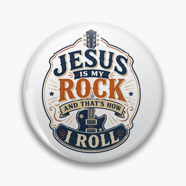 Item preview, Christian Inspirational Quote, Jesus Is My Rock and That’s How I Roll Christian Guitar designed and sold by graphic-genie.