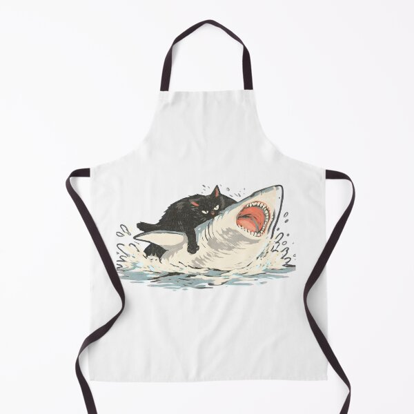 Item preview, Meme Hilarious Cat Riding Shark Funny Ocean designed and sold by jimmyneo.