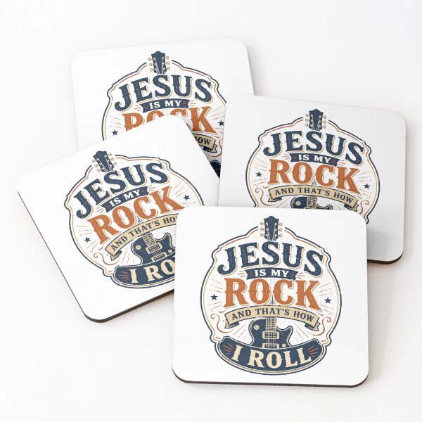 Item preview, Christian Inspirational Quote, Jesus Is My Rock and That’s How I Roll Christian Guitar designed and sold by graphic-genie.