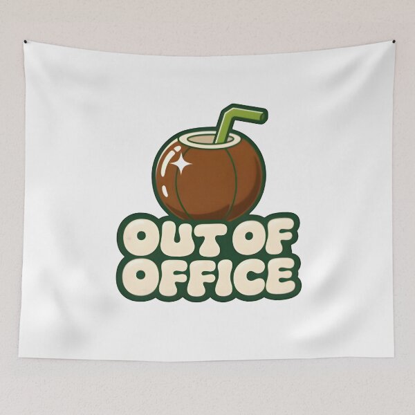Item preview, Out Of Office Coconut Drink Tropical Vacation T-Shirt designed and sold by FestivityFinds.