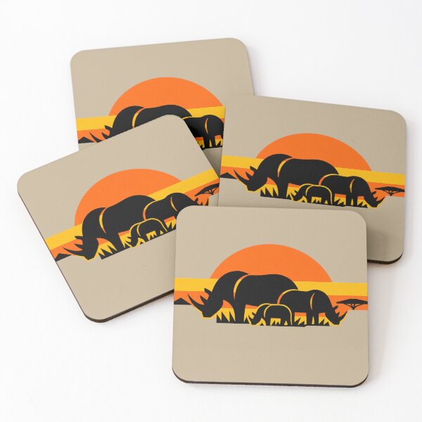 Item preview, African Rhino Sunset Wildlife designed and sold by JonelCrafts.