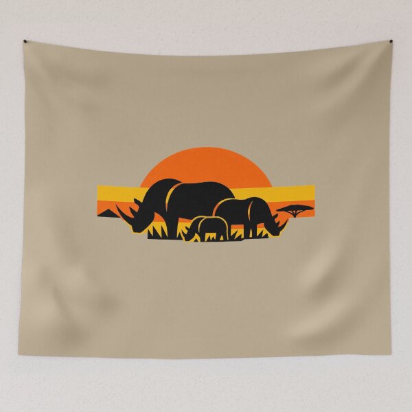 Item preview, African Rhino Sunset Wildlife designed and sold by JonelCrafts.