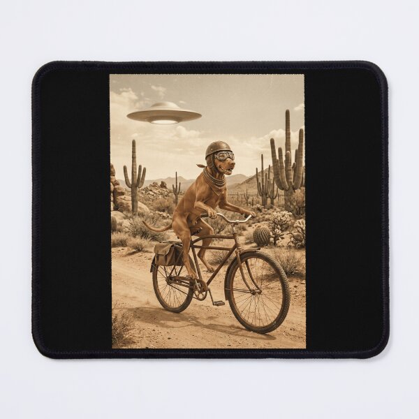 Item preview, Vizsla Riding Bike Wild West Western UFO Dog Lover designed and sold by dian-rody-crest.