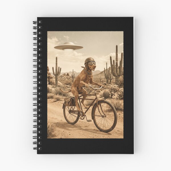 Item preview, Vizsla Riding Bike Wild West Western UFO Dog Lover designed and sold by dian-rody-crest.