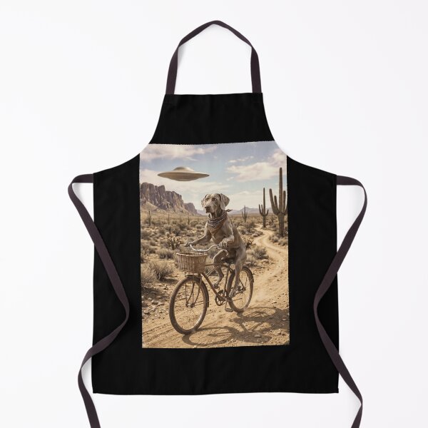 Item preview, Weimaraner Riding Bike Wild West Western UFO Dog Lover designed and sold by dian-rody-crest.