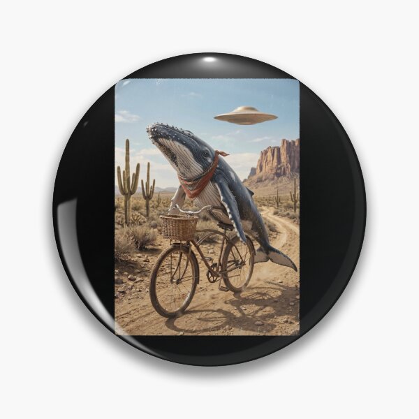 Item preview, Whale Riding Bike Wild West Western UFO Animal Lover designed and sold by dian-rody-crest.