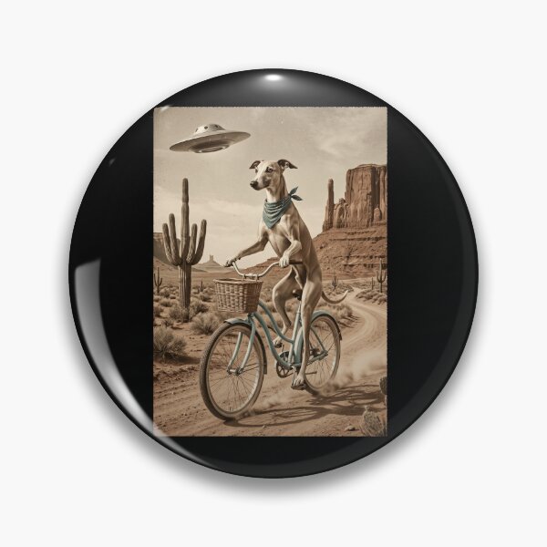 Item preview, Whippet Riding Bike Wild West Western UFO Dog Lover designed and sold by dian-rody-crest.