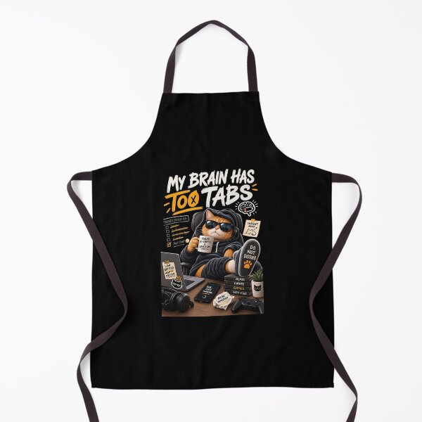 Item preview, My Brain Has 100 Tabs Funny Cat designed and sold by KerOo1.
