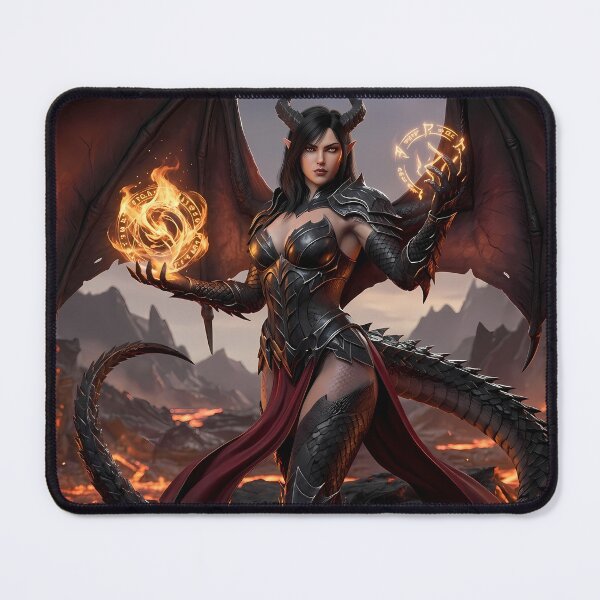 Item preview, Fiery Winged Demon Queen Succubus designed and sold by GalleryBrisArt.