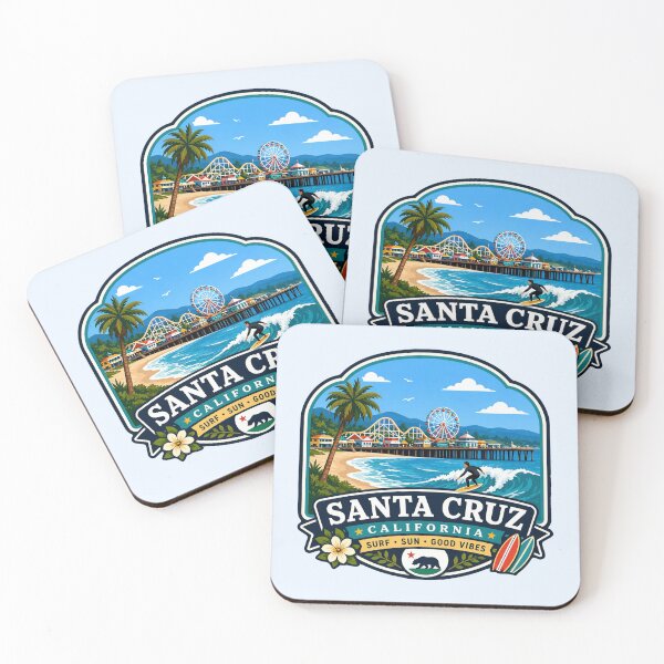 Item preview, Santa Cruz, California - Surfs Up, Good Vibes designed and sold by Myra365Art.