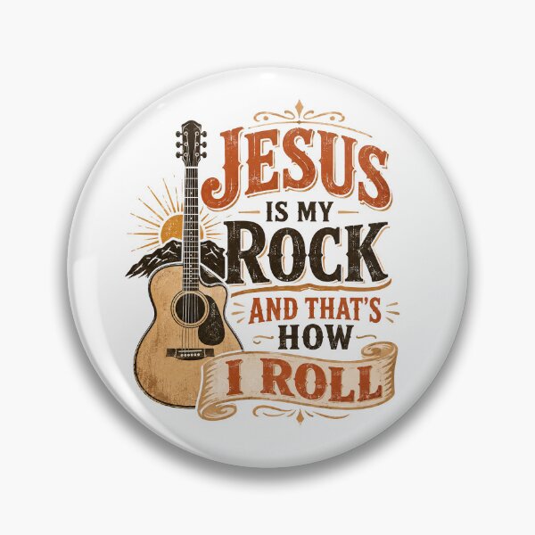 Item preview, Christian Inspirational Quote, Jesus Is My Rock and That’s How I Roll Christian Guitar designed and sold by graphic-genie.
