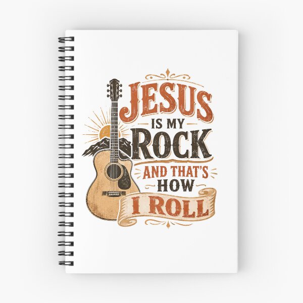 Item preview, Christian Inspirational Quote, Jesus Is My Rock and That’s How I Roll Christian Guitar designed and sold by graphic-genie.