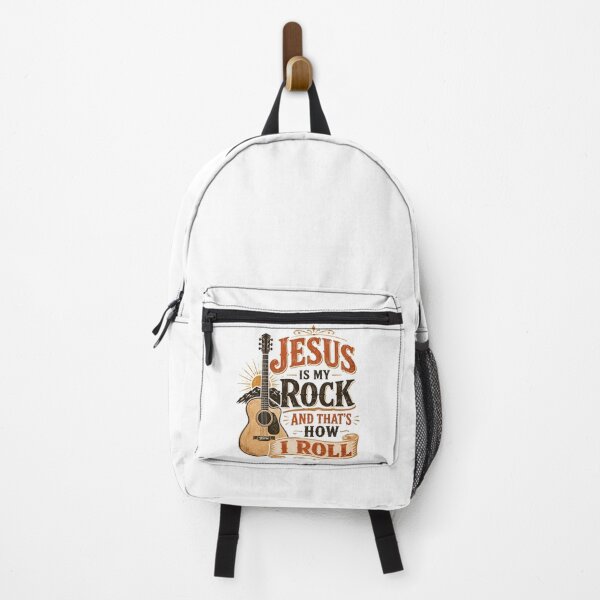 Item preview, Christian Inspirational Quote, Jesus Is My Rock and That’s How I Roll Christian Guitar designed and sold by graphic-genie.