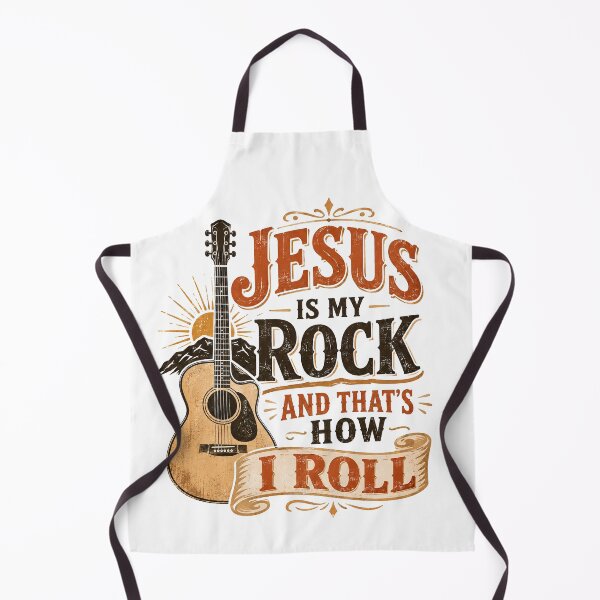 Item preview, Christian Inspirational Quote, Jesus Is My Rock and That’s How I Roll Christian Guitar designed and sold by graphic-genie.