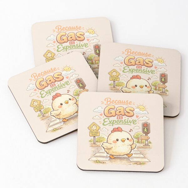 Item preview, Cute Why Did The Chicken Cross The Road? Because Gas Is Expensive | Kawaii Funny Chicken Crossing Humor designed and sold by Moons Studio.