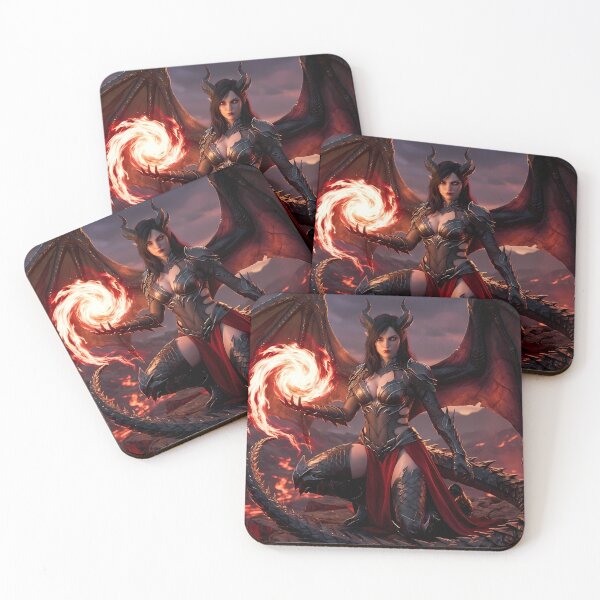 Item preview, Fiery Winged Demon Queen Succubus designed and sold by GalleryBrisArt.