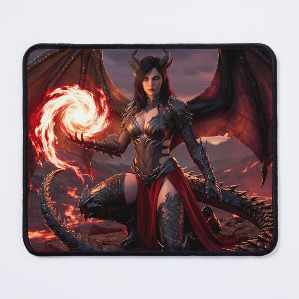 Item preview, Fiery Winged Demon Queen Succubus designed and sold by GalleryBrisArt.
