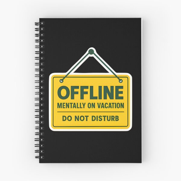 Item preview, Offline Mentally On Vacation Do Not Disturb Yellow Door Sign Sticker designed and sold by FestivityFinds.