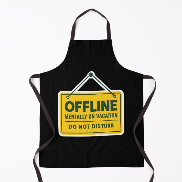 Item preview, Offline Mentally On Vacation Do Not Disturb Yellow Door Sign Sticker designed and sold by FestivityFinds.