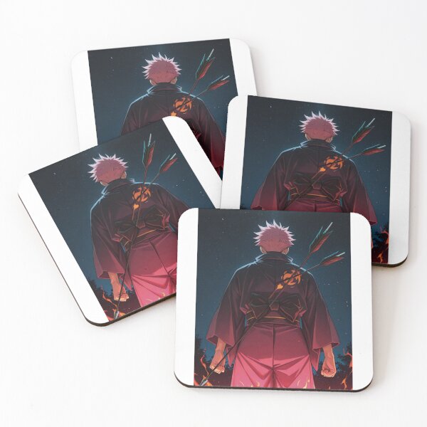 Item preview, Anime - Manga Hero in Red Kimono, Stylized Battle Scene designed and sold by AnimeShin.