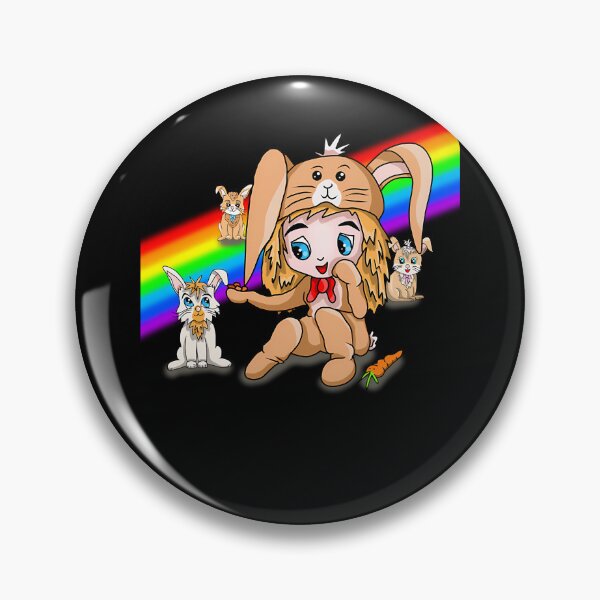 Item preview, Girl In Bunny Costume Sitting With Rabbits Under Rainbow designed and sold by KingdomTwelve.