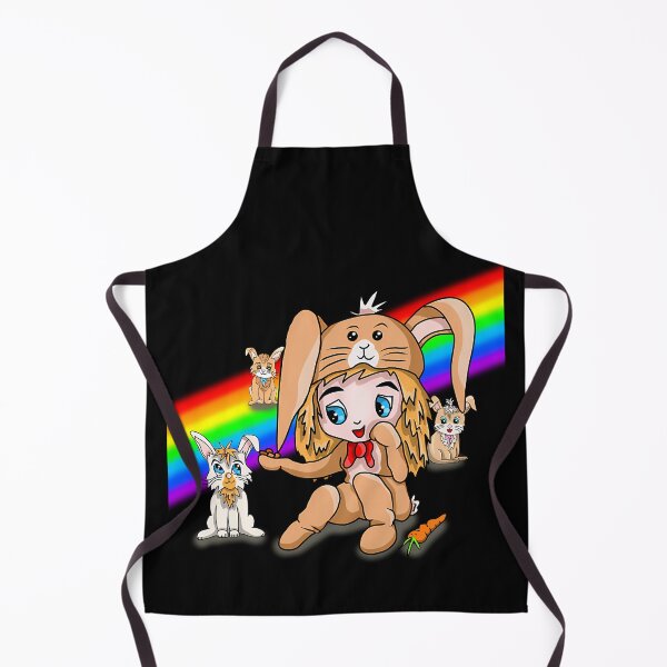 Item preview, Girl In Bunny Costume Sitting With Rabbits Under Rainbow designed and sold by KingdomTwelve.
