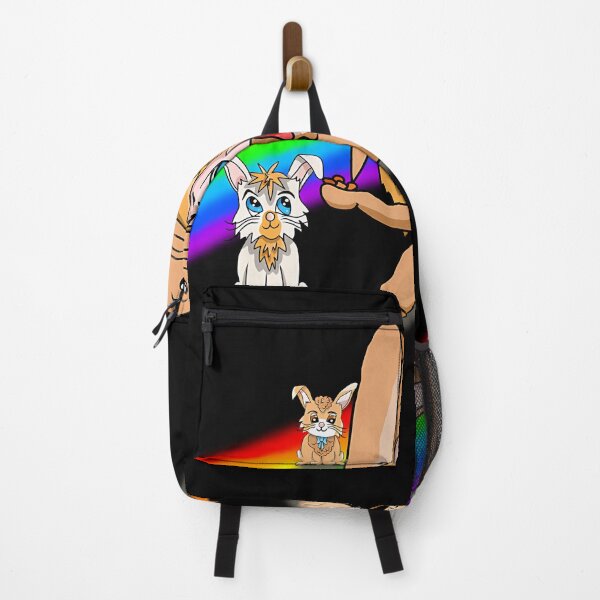 Item preview, Girl In Bunny Costume Sitting With Rabbits Under Rainbow designed and sold by KingdomTwelve.