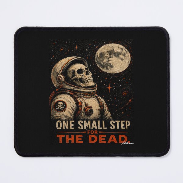 Item preview, Skeleton Astronaut Smiling Moon Space Halloween Flat Design Art designed and sold by Artisticanvas.