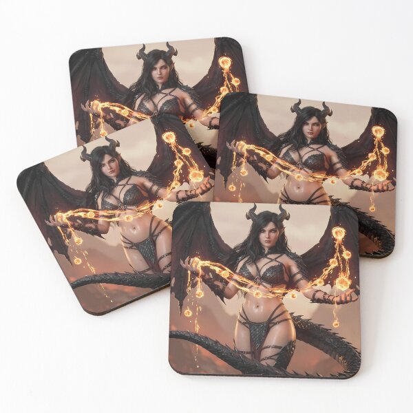 Item preview, Fiery Winged Demon Queen Succubus designed and sold by GalleryBrisArt.