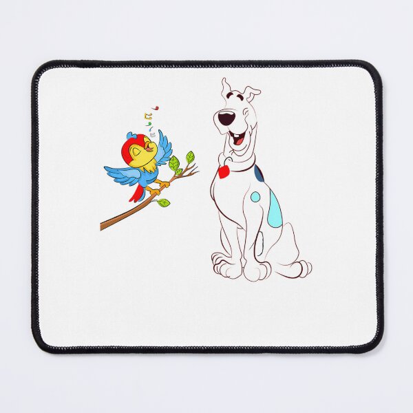Item preview, Black Dog Outline Looking At Singing Little Bird designed and sold by KingdomTwelve.