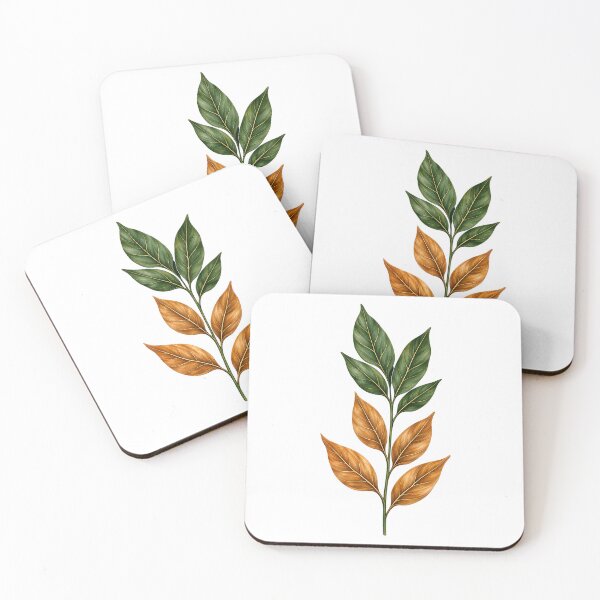 Item preview, Botanical Leaves Plant Stem | Green & Golden Leaf Nature Aesthetic | Minimalist Floral Botanical Design designed and sold by TheAllInStore.