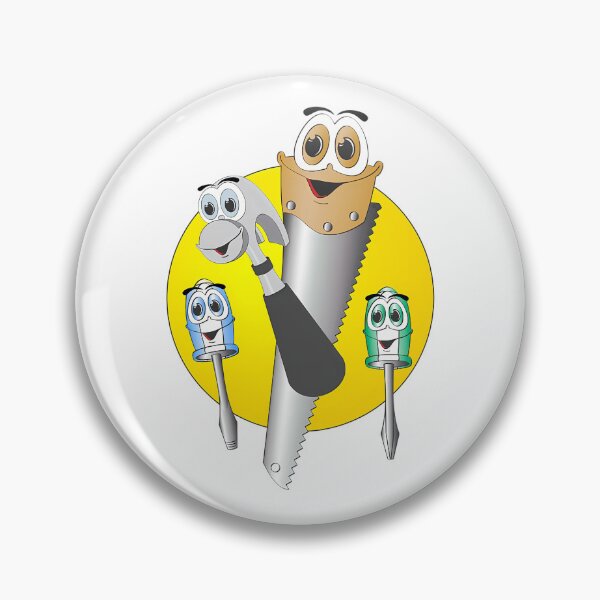 Item preview, Four Animated Hand Tools Inside Yellow Circle designed and sold by KingdomTwelve.