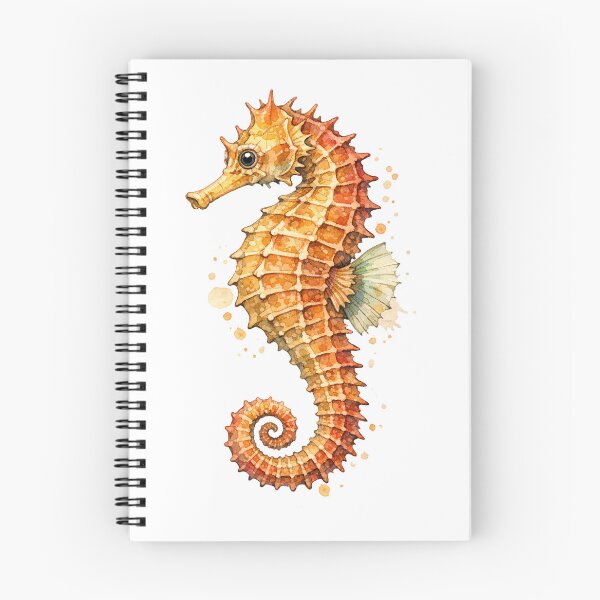 Item preview, Orange Seahorse – Marine Art (Watercolor) designed and sold by Chaoscience.