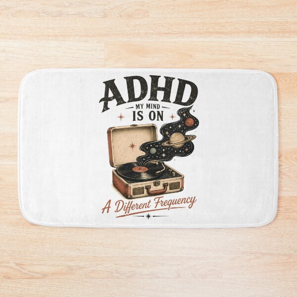 Item preview, ADHD My Mind Is On Another Frequency  Neurodivergent ADHD Humor Quote designed and sold by Marti’s Shop Corner.