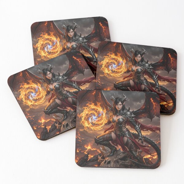 Item preview, Fiery Winged Demon Queen Succubus designed and sold by GalleryBrisArt.