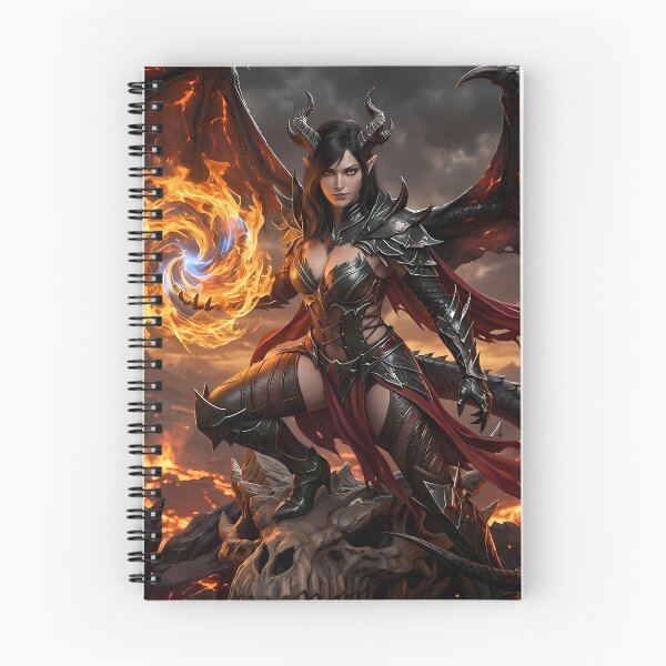 Item preview, Fiery Winged Demon Queen Succubus designed and sold by GalleryBrisArt.
