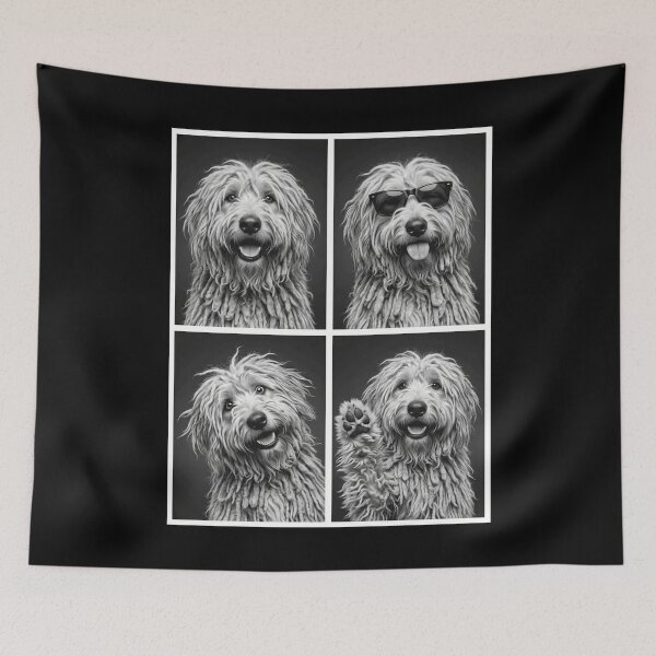 Item preview, Funny Bergamasco Shepherd Selfie Photo Photobooth Dog Lover designed and sold by dian-rody-crest.