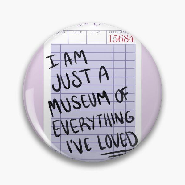 Item preview, I am just a museum of everything i've loved | guest check | docket | purple designed and sold by Sophie Louise Arts.