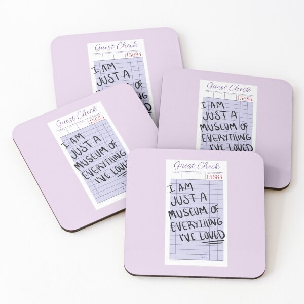 Item preview, I am just a museum of everything i've loved | guest check | docket | purple designed and sold by Sophie Louise Arts.