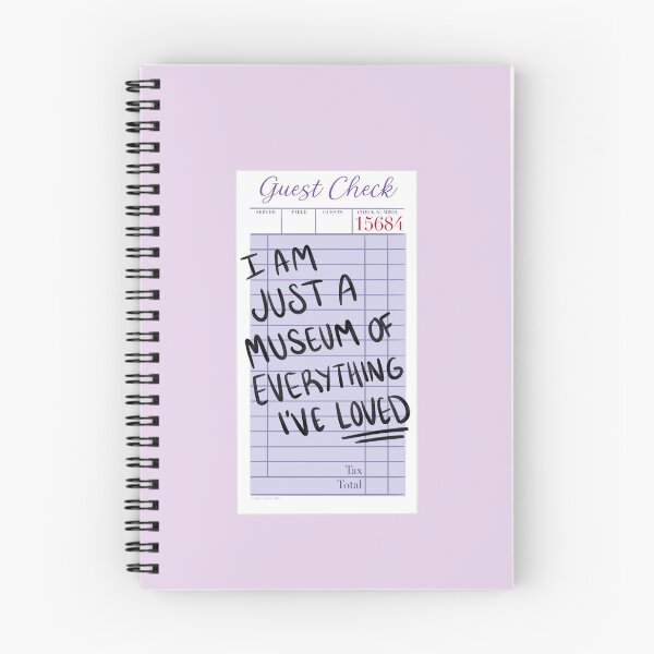 Item preview, I am just a museum of everything i've loved | guest check | docket | purple designed and sold by Sophie Louise Arts.