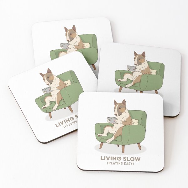 Item preview, Bull Terrier Gamer Relaxing with Video Games Vintage Aesthetic designed and sold by COZY VINTAGE animal.