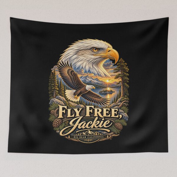 Item preview, Fly Free Jackie Big Bear Bald Eagle Memorial designed and sold by MaskedTarget.