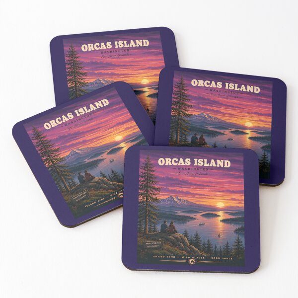 Item preview, Orcas Island Washington Vintage Travel Poster San Juan Islands designed and sold by Swanny's Custom T-shirt and Gift Designs.