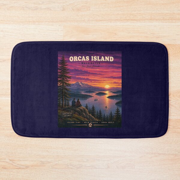 Item preview, Orcas Island Washington Vintage Travel Poster San Juan Islands designed and sold by Swanny's Custom T-shirt and Gift Designs.