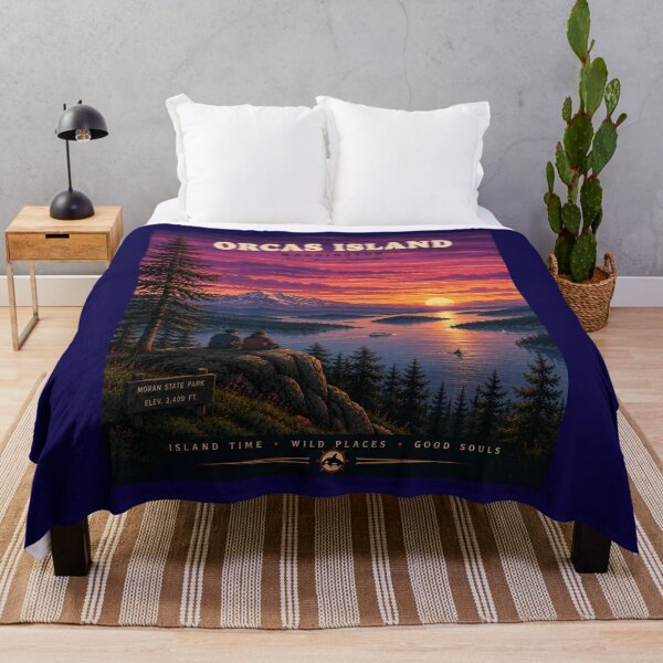 Item preview, Orcas Island Washington Vintage Travel Poster San Juan Islands designed and sold by Swanny's Custom T-shirt and Gift Designs.